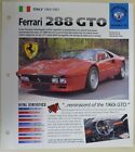Ferrari 288 GTO IMP Hot Cars Brochure Specs 1984-1987 Group 3, No 45