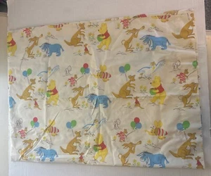 Federa cuscino vintage anni 70 Disney Winnie The Pooh Sears, Roebuck & Co. Perma-Prest - Foto 1 di 11
