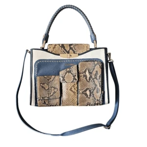 Cuadra sky blue phyton shoulder bag crossbody - Picture 1 of 8