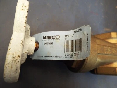 2” Nibco T-113 LF Bronze Gate Valve Threaded Non-Rising Stem 200 WOG - Image 1 of 4