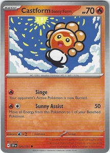 Castform Sunny Form #020/191 Sv08: Surging Sparks Common - Pokemon - Picture 1 of 2