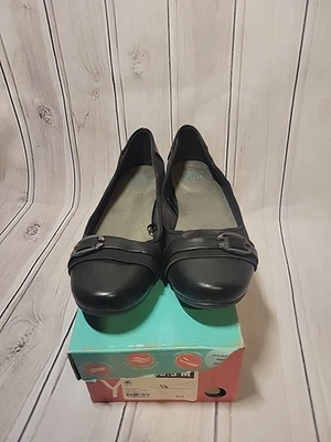 Zapatos planos de ballet cómodos sin cordones de espuma viscoelástica Yuu Mirey para mujer talla 8,5 M negros Foto 1 de 4