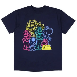Boy's Super Mario and Friends Character Outline Kids Graphic T-Shirt Tee - Picture 1 of 1