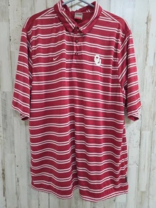 Oklahoma Sooners Poloshirt Nike Fitdry Golf gestreift rot kurzarm Herren 2XL - Bild 1 von 11