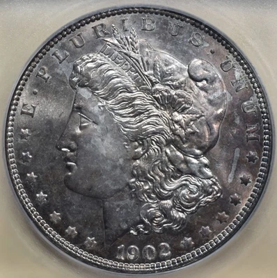 1902-P Morgan Silver Dollar ICG MS66+ lightly toned obverse white reversel - Image 1 of 4