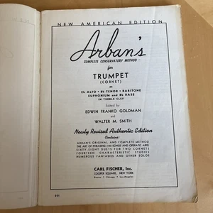 AUTHENTIC VINTAGE Arbans Complete Conservatory Method for Trumpet 1936 New Am Ed - Picture 1 of 4