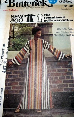 *LOVELY VTG 1970s CAFTAN BUTTERICK Sewing Pattern SMALL - Image 1 of 2