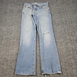 Lucky Brand Jeans Mens 32 Slim Bootleg Distressed Denim Vintage Grunge Cowboy - Picture 1 of 17