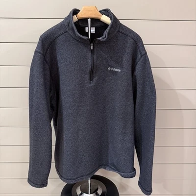 Мужской флисовый пуловер Columbia 2XL Ortega Oaks на четверть молнии черный 1652221 зимний - Изображение 1 из 4