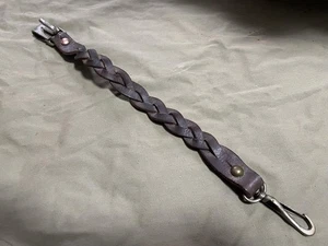 Vintage WWII Japanese Army Officer Sword Knot Leather Gunto Sageo Military Rare - Picture 1 of 24