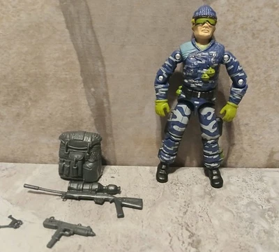 Molde GI Joe 1986 preto Major personalizado BAIXA LUZ marinho personalizado 3,75" O-ring completo - Imagem 1 de 4