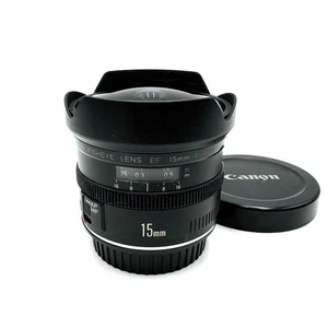 [COMO NUEVO] Lente AF gran angular ojo de pez Canon EF 15mm f/2.8 de JAPÓN - Imagen 1 de 9