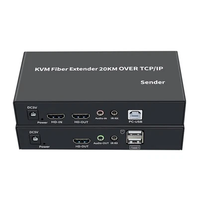 1920X1080P @60Hz HDMI KVM Fiber Extender over SC Fiber Optical Cable to 20Km D - Image 1 of 4