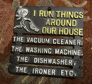 Placa de Pared Trivet Humor Sexista De Colección Cocina Kitsch Hierro Fundido Tema Hogar - Imagen 1 de 2