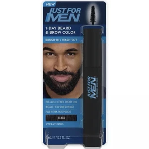 Just For Men 1-Day Beard & Brow Color Brush In Wash Out - black 0.3oz NEW - Picture 1 of 5