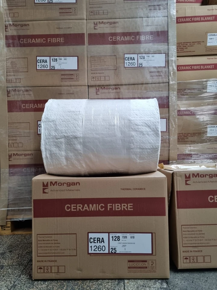 MORGAN THERMAL CERAMICS Cerablanket materassino isolante fibra ceramica D.128 7.320x610x25 mm