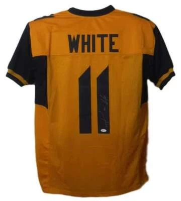 Kevin White Autographed/Signed West Virginia XL Yellow Jersey JSA 20054 - Image 1 of 4