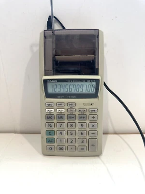 Casio HR-8TE Tax & Exchange Printing Calculator with AC Adapter - Tested - Image 1 of 3