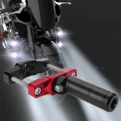 1x Motorcycle Extension Bar Light Holder Bracket Clamp Front Fork Holder Rod - Image 1 of 4