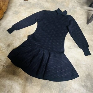 Authentic Vintage Dior Wool Lady Dress Size 46/12 - Picture 1 of 19