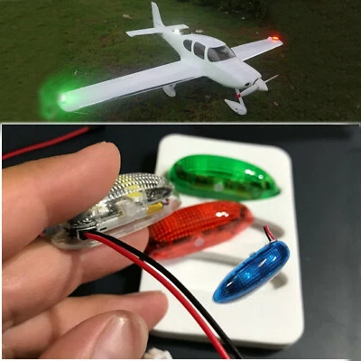 4PCS Wireless Rechargeable LED Light Set RC Airplane Drone Heli Navigation Flash - Image 1 of 4