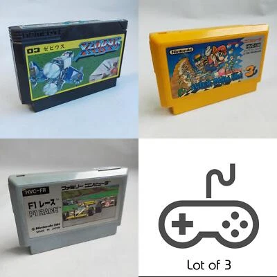 Xevious Super Mario Bros. 3 F1 Racing Famicom pre-owned Nintendo Tested - Image 1 of 4