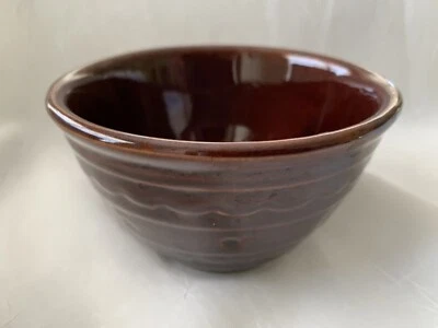 Oven Proof Bowl Brown Dish Stoneware Vintage Kitchen Marcrest USA Pottery  - Image 1 of 4