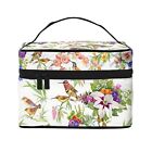 Watercolor Birds Flowers Travel Makeup Cosmetic Bag for Women Large Toiletry ...