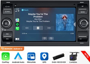 DAB+ FDX6 Autoradio Android 13 Navi CarPlay WiFi Für Ford Transit MK7 Focus II - Bild 1 von 19