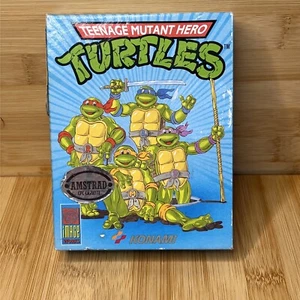 Original Teenage Mutant Hero Turtles Amstrad CPC Cassette Konami With Postcard - Picture 1 of 9