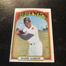 1972 Topps #299 Hank Aaron MLB Baseball Card Vintage Braves