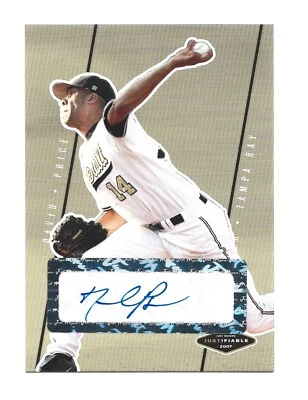 David Price AUTOGRAPH Tampa Bay Rays 2007 Just Minors AUTO Vanderbilt Baseball - Image 1 of 2