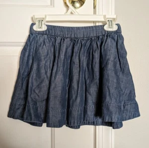 Cute Kate Spade New York Little Girl's Blue Denim Chambray A-Line Skirt Size 4 - Picture 1 of 4