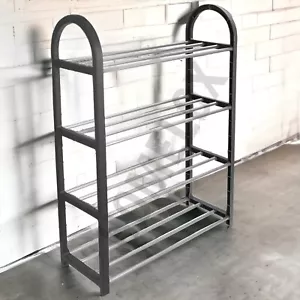 4-stufiger Schuhständer Aufbewahrung Organizer Gestell leicht kompakt platzsparend Regal - Bild 1 von 3