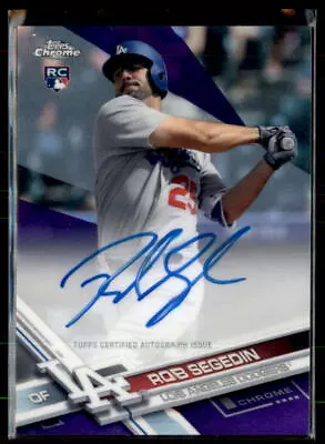 2017 Topps Chrome #RA-RS Rob Segedin Rookie Autographs Purple Refractor #/250 - Image 1 of 2