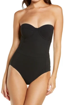 Tory Burch Black Colorblock Underwire One-Piece Swimsuit L143623 Womens Size XL - Image 1 of 4