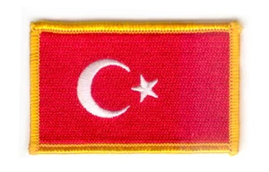 Parche bandera PATCH TURQUIA 7x4,5cm bordado termoadhesivo nuevo - Bild 1 von 1