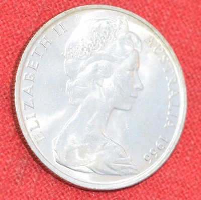 1966 SILVER AUSTRALIA 50 FIFTY CENT VINTAGE FORIEGN ROUND COIN - Image 1 of 4
