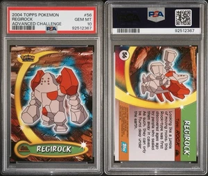 2004 TOPPS POKEMON ADVANCED CHALLENGE #56 REGIROCK PSA 10 GEM MINT POP 5 - Picture 1 of 2
