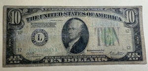 $10 FEDERAL RESERVE NOTE, SERIES OF 1928 B  , SAN FRANCISCO RESERVE BANK - Picture 1 of 7