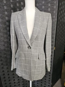 ESCADA Margaretha Ley Blazer Damen 34 4 grau kariert Kaschmir Jacke - Bild 1 von 7