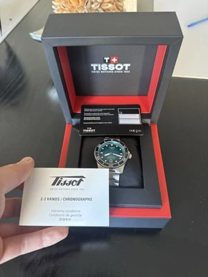 Reloj Tissot Seastar 1000 Powermatic 80 para hombre esfera turquesa 40 mm T120807 Foto 1 de 4