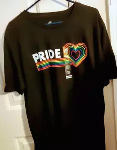 RAINBOW-PRIDE T SHIRT-ADTN-SIZE XXL BLACK/GREY-ALL SIZES AND COLORS IN STOCK-NEW - Picture 1 of 3