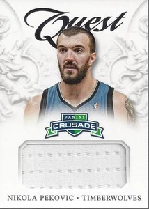 2012-13 Panini Crusade Quest #50 Nikola Pekovic Timberwolves NM Game Used Jersey - Picture 1 of 1