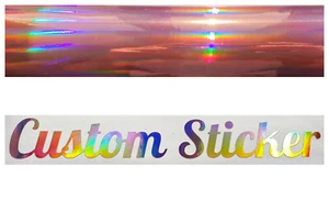 Pink Neo Hologram Chrome Custom Text Slogans Names Stickers Decals Fonts 11-20 - Picture 1 of 16