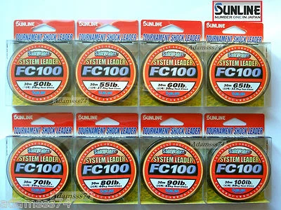 Sunline System Leader FC100 33yd.30m.100% Fluorocarbon Saltwater Special leader  - Image 1 of 4