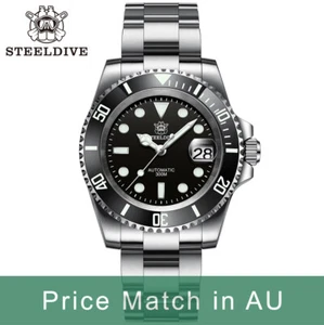 Steeldive SD1953, Black (Date), NH35, Sapphire, Lume, 300m Diver, Diving, BNIB - Picture 1 of 12