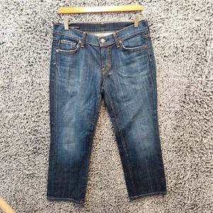 Jeans Citizens Of Humanity donna 29 blu scuro Kelly vita bassa cropped USA denim - Foto 1 di 10