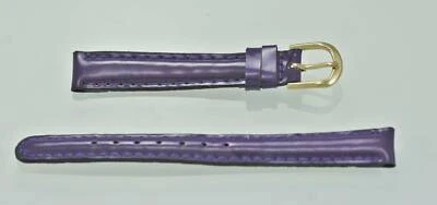 Reliquia Mujer Acero Inoxidable Cuero Púrpura Correa de Reloj de Repuesto 12mm Foto 1 de 2