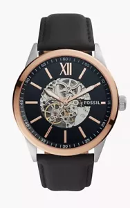 Herrenuhr Fossil Flynn - Automatik - Leder - Schwarz BQ2383 - Bild 1 von 2
